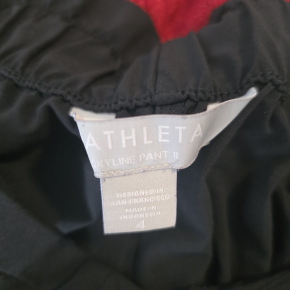 Athleta Skyline Pant II Black Lifestyle Tie-Waist Pants Sz 4 - Picture 9 of 13